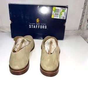 Stafford Mens Genuine Leather  Suede Mink Dace Loafer Size 10.5 M New in Box Stafford Dace Mink Mens Suede Oxford Dress Shoes Comfort  main image 4